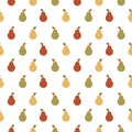 Vector seamless pattern with colorful pears.